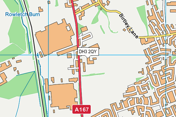 DH3 2QY map - OS VectorMap District (Ordnance Survey)