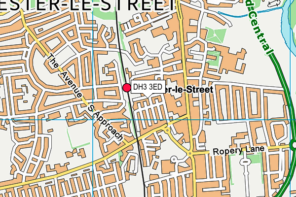 DH3 3ED map - OS VectorMap District (Ordnance Survey)