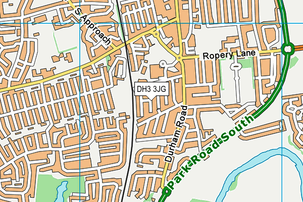 DH3 3JG map - OS VectorMap District (Ordnance Survey)