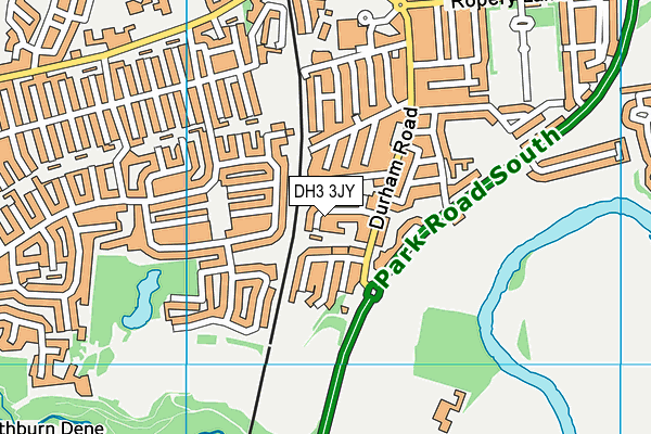 DH3 3JY map - OS VectorMap District (Ordnance Survey)