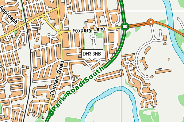 DH3 3NB map - OS VectorMap District (Ordnance Survey)