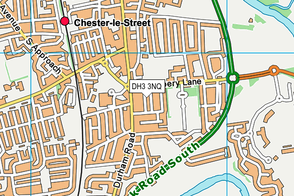 DH3 3NQ map - OS VectorMap District (Ordnance Survey)