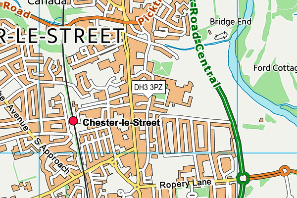 Park View School (Church Chare) map (DH3 3PZ) - OS VectorMap District (Ordnance Survey)