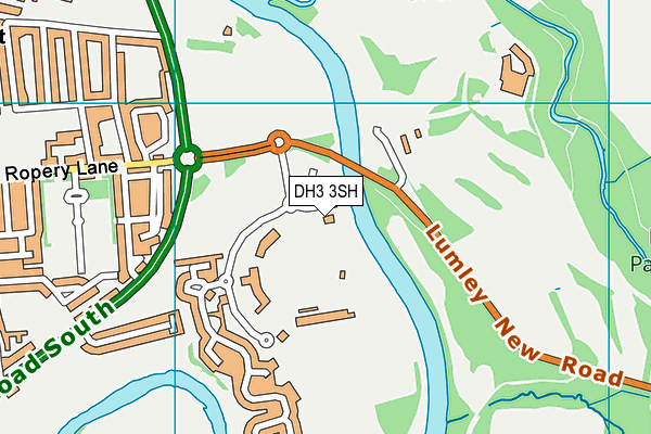 Bannatyne Health Club (Chester Le Street) map (DH3 3SH) - OS VectorMap District (Ordnance Survey)