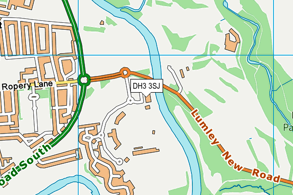 Riverside Sports Pavilion map (DH3 3SJ) - OS VectorMap District (Ordnance Survey)
