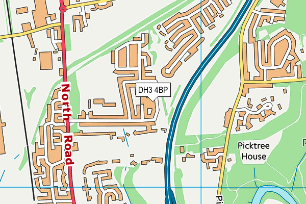 DH3 4BP map - OS VectorMap District (Ordnance Survey)