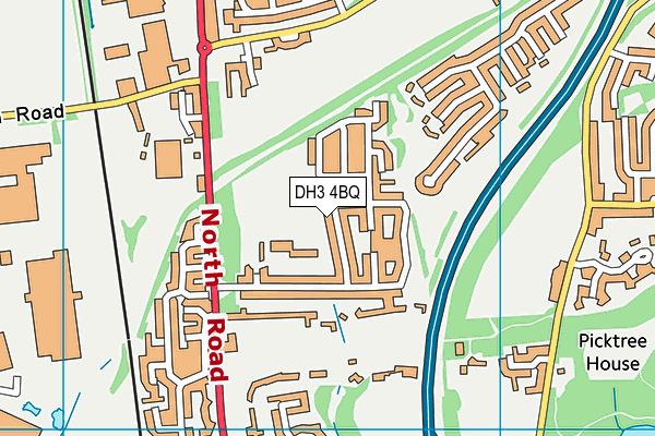DH3 4BQ map - OS VectorMap District (Ordnance Survey)