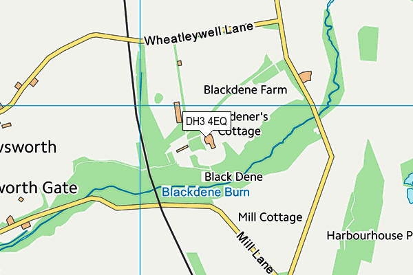 DH3 4EQ map - OS VectorMap District (Ordnance Survey)