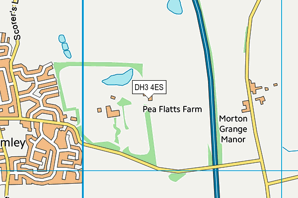 DH3 4ES map - OS VectorMap District (Ordnance Survey)