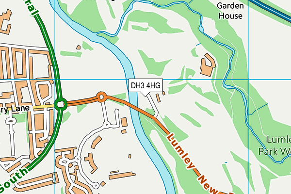 DH3 4HG map - OS VectorMap District (Ordnance Survey)