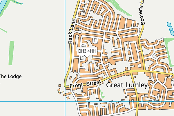 DH3 4HH map - OS VectorMap District (Ordnance Survey)