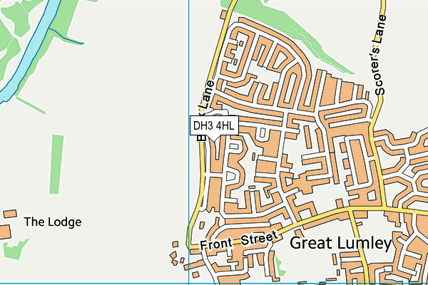 DH3 4HL map - OS VectorMap District (Ordnance Survey)