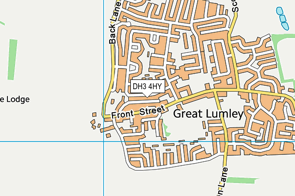 DH3 4HY map - OS VectorMap District (Ordnance Survey)