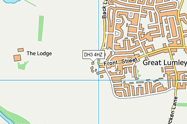 DH3 4HZ map - OS VectorMap District (Ordnance Survey)