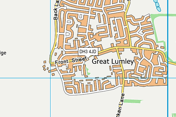 Great Lumley Recreation Ground map (DH3 4JD) - OS VectorMap District (Ordnance Survey)