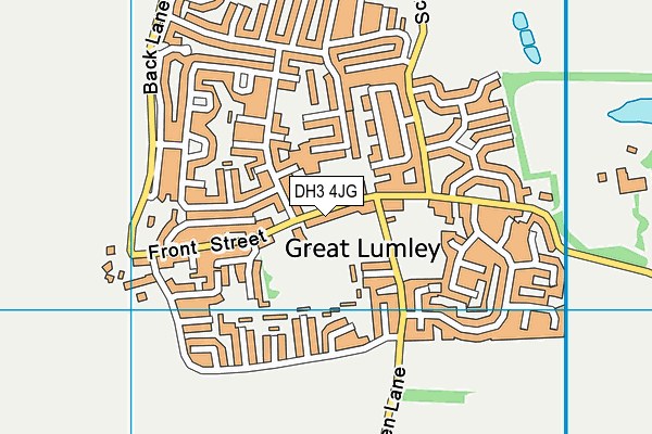 DH3 4JG map - OS VectorMap District (Ordnance Survey)