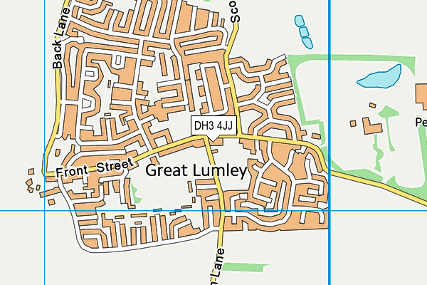 Lumley Junior School map (DH3 4JJ) - OS VectorMap District (Ordnance Survey)