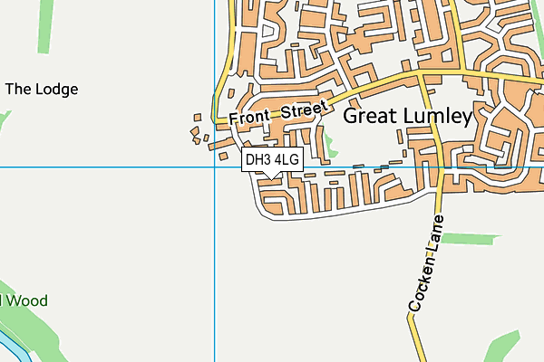 DH3 4LG map - OS VectorMap District (Ordnance Survey)