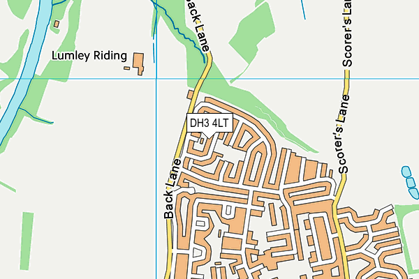 DH3 4LT map - OS VectorMap District (Ordnance Survey)