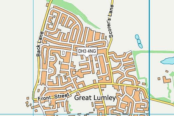 DH3 4NG map - OS VectorMap District (Ordnance Survey)