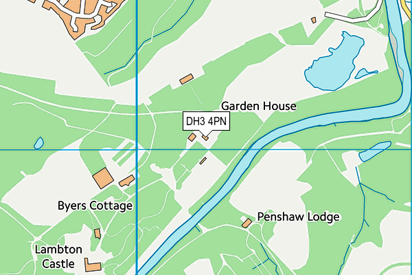 DH3 4PN map - OS VectorMap District (Ordnance Survey)