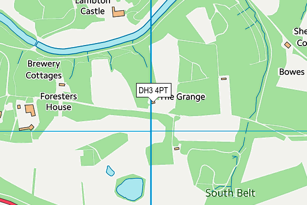 DH3 4PT map - OS VectorMap District (Ordnance Survey)