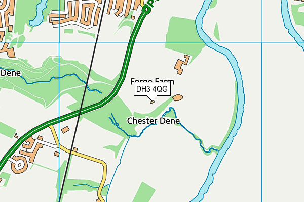 DH3 4QG map - OS VectorMap District (Ordnance Survey)