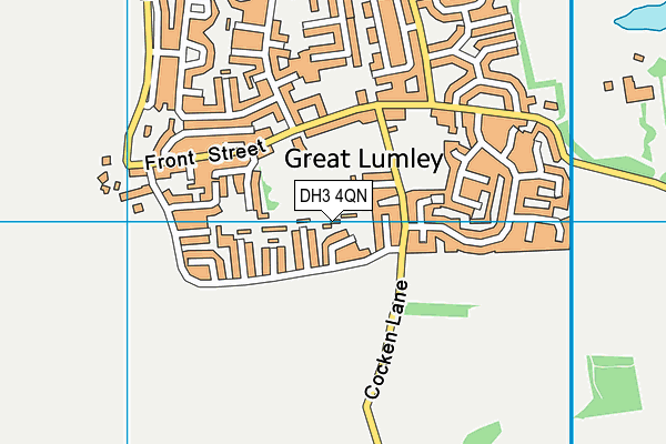 Great Lumley Playing Field map (DH3 4QN) - OS VectorMap District (Ordnance Survey)