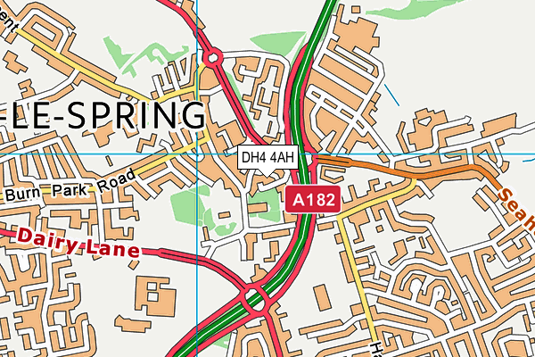 DH4 4AH map - OS VectorMap District (Ordnance Survey)