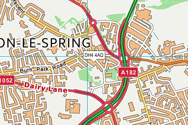 DH4 4AQ map - OS VectorMap District (Ordnance Survey)