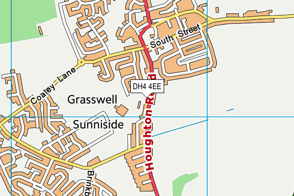Newbottle Primary Academy map (DH4 4EE) - OS VectorMap District (Ordnance Survey)