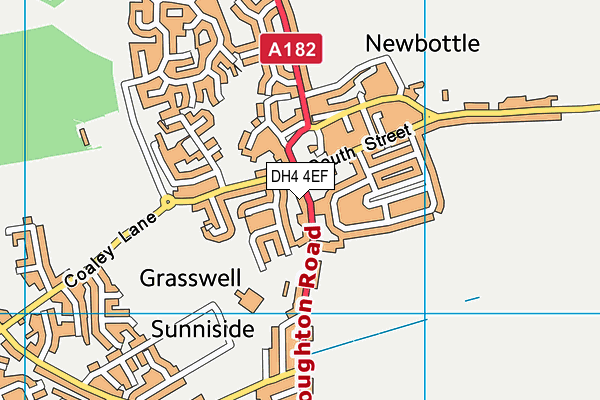 DH4 4EF map - OS VectorMap District (Ordnance Survey)