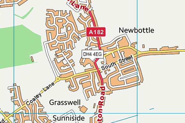 DH4 4EG map - OS VectorMap District (Ordnance Survey)