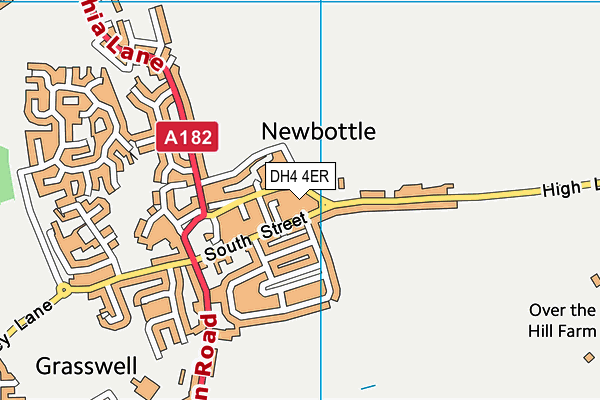 DH4 4ER map - OS VectorMap District (Ordnance Survey)