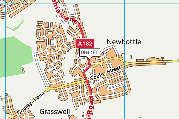 DH4 4ET map - OS VectorMap District (Ordnance Survey)