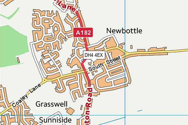 DH4 4EX map - OS VectorMap District (Ordnance Survey)