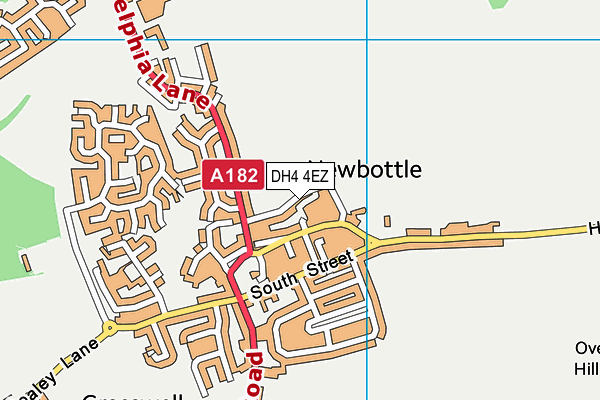 DH4 4EZ map - OS VectorMap District (Ordnance Survey)