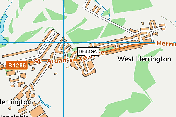 DH4 4GA map - OS VectorMap District (Ordnance Survey)