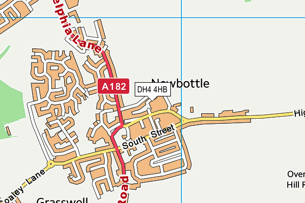 DH4 4HB map - OS VectorMap District (Ordnance Survey)