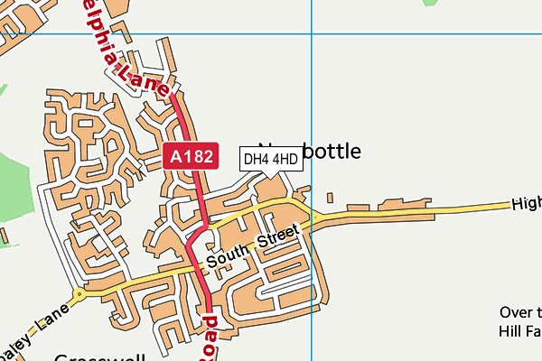 DH4 4HD map - OS VectorMap District (Ordnance Survey)