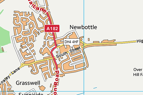 DH4 4HF map - OS VectorMap District (Ordnance Survey)