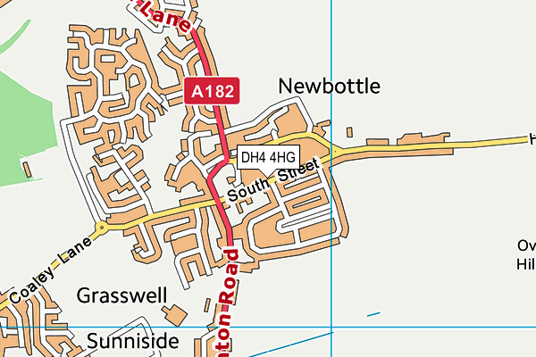 DH4 4HG map - OS VectorMap District (Ordnance Survey)