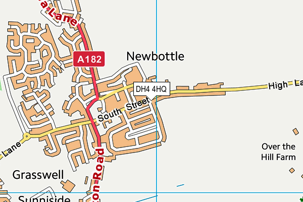 DH4 4HQ map - OS VectorMap District (Ordnance Survey)