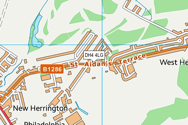 DH4 4LG map - OS VectorMap District (Ordnance Survey)