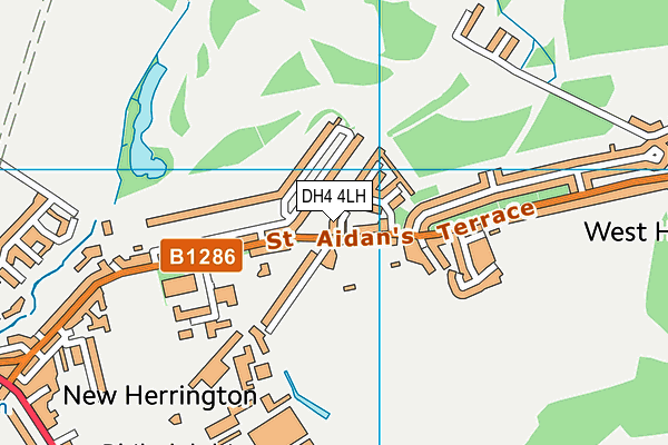 DH4 4LH map - OS VectorMap District (Ordnance Survey)