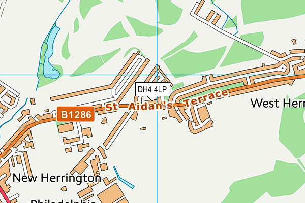 DH4 4LP map - OS VectorMap District (Ordnance Survey)