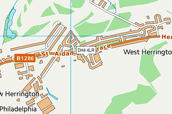 DH4 4LR map - OS VectorMap District (Ordnance Survey)