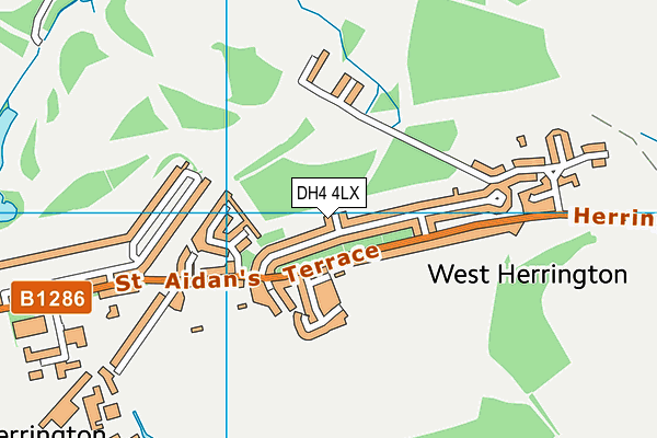 DH4 4LX map - OS VectorMap District (Ordnance Survey)