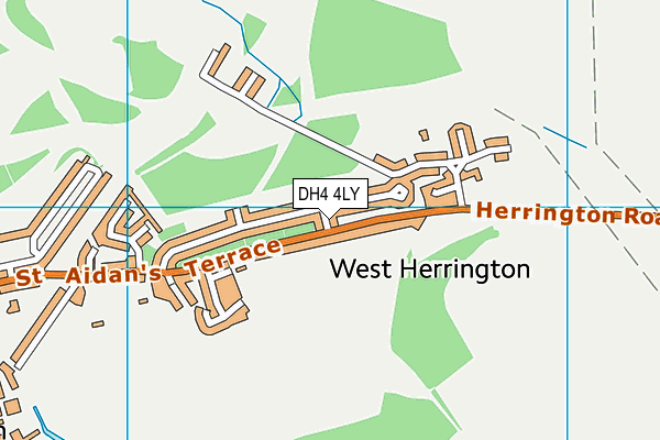 DH4 4LY map - OS VectorMap District (Ordnance Survey)