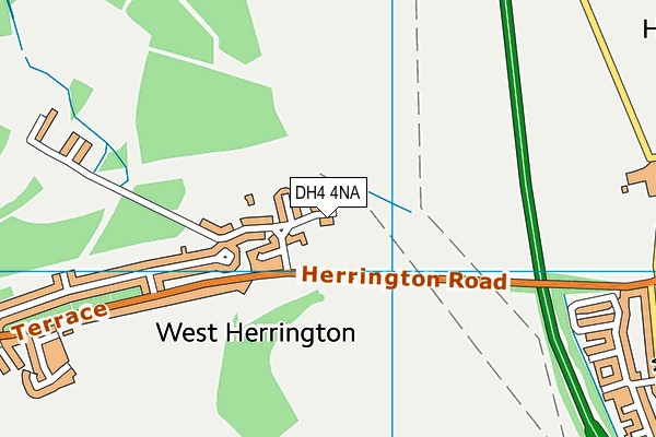 DH4 4NA map - OS VectorMap District (Ordnance Survey)